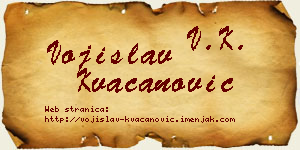 Vojislav Kvačanović vizit kartica